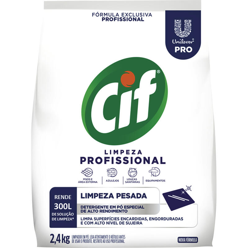 Limpador em Pó Cif Limpeza Pesada 2,4kg
