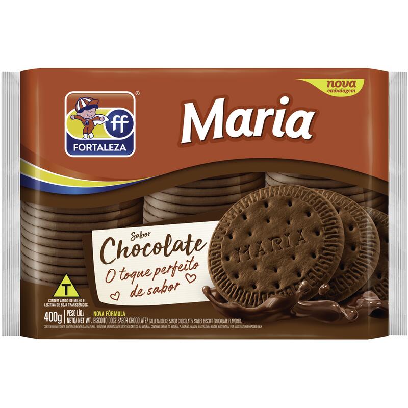 Biscoito Maria Fortaleza Chocolate 400g