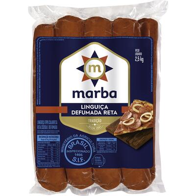 Linguiça Defumada Calabresa Marba Reta 2,5kg
