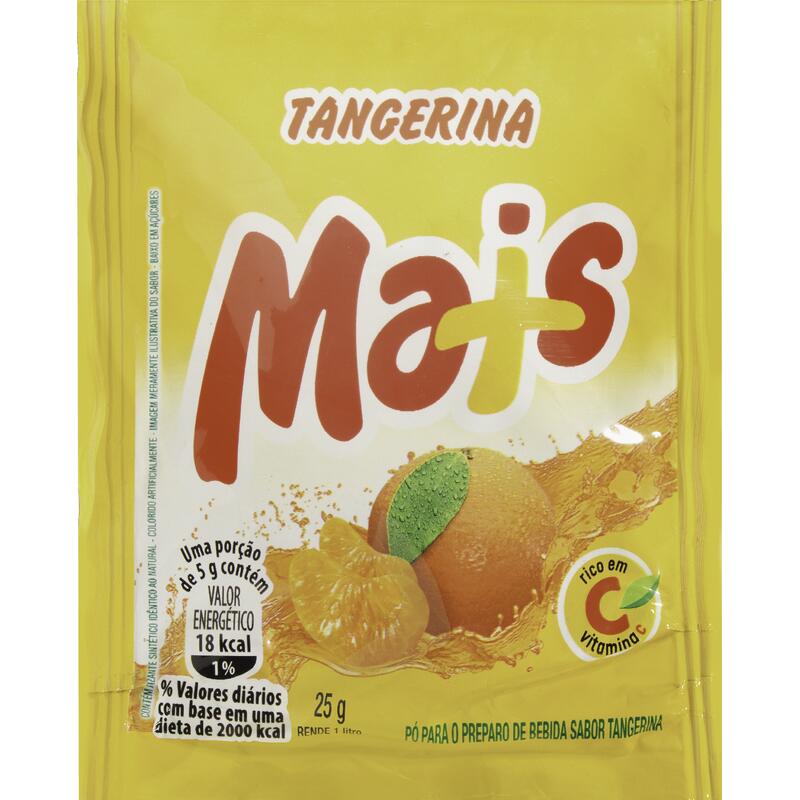 Refresco em Pó Mais Tangerina 25g