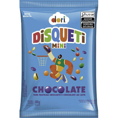 Confeito de Chocolate Dori Mini Disqueti 500g