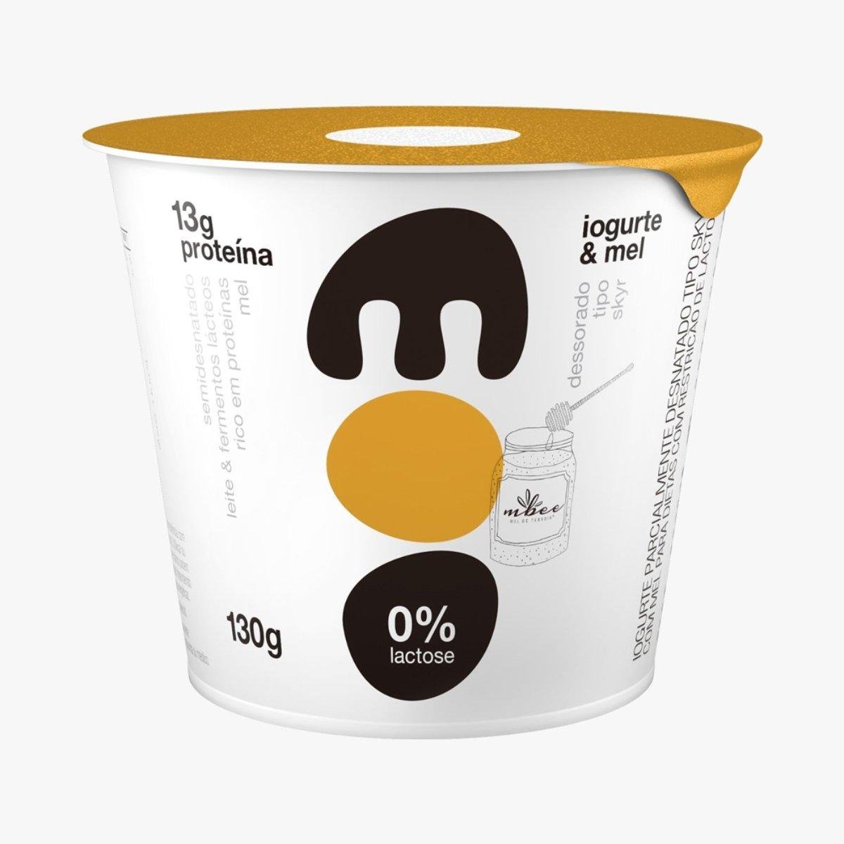 Iogurte MOO Natural & Mel Semi Desnatado 0% Lactose 130g