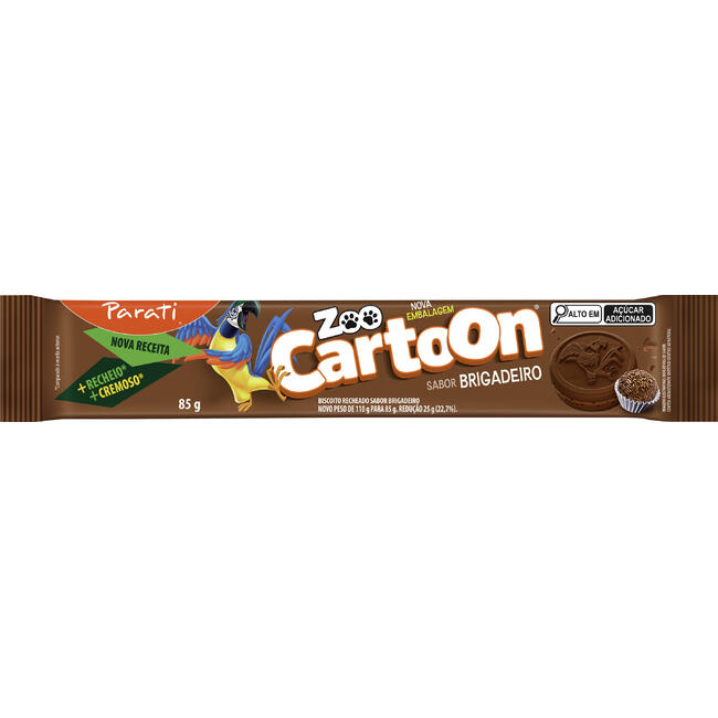 Biscoito Recheado Cartoon 85g - Brigadeiro