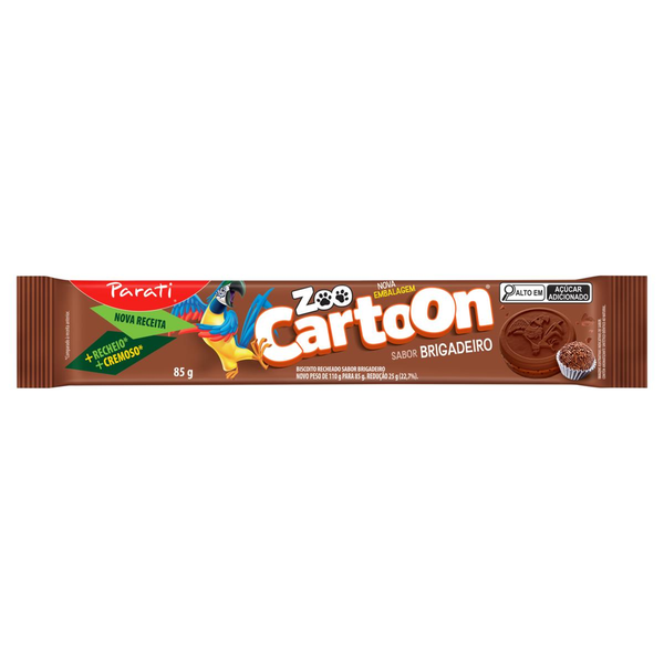 Biscoito Recheado Cartoon 85g - Brigadeiro