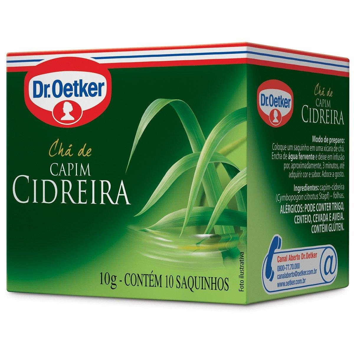 Chá Dr. Oetker Capim Cidreira 10 Sachês 10g