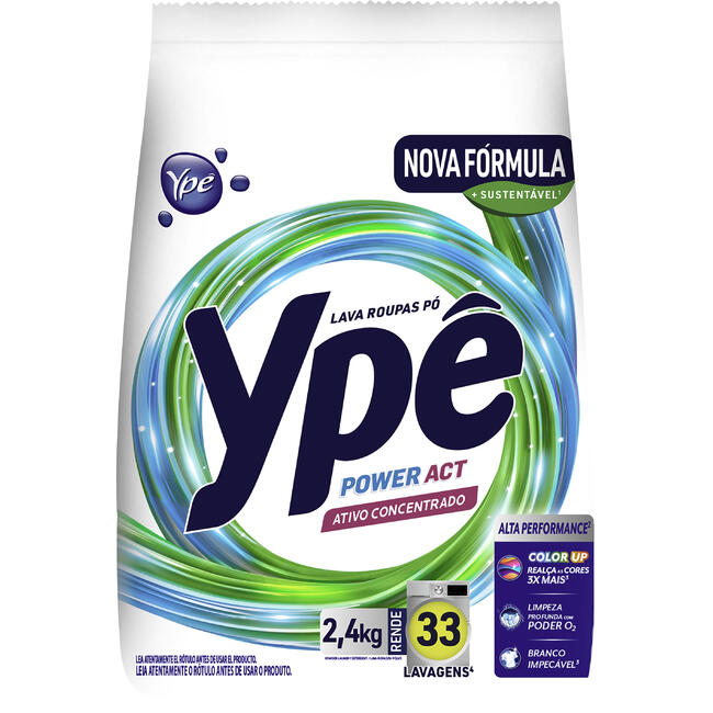 Lava Roupas em Pó Ypê Power ACT 2,4kg