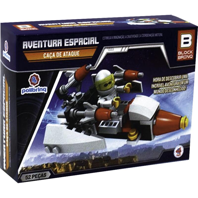 Blocos Polibrinq Aventura Espacial - Caça de Ataque Un