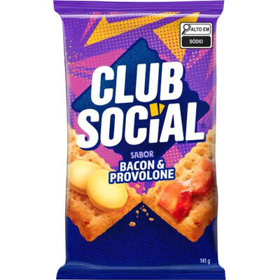 Biscoito Salgado CLUB SOCIAL bacon & provolone 141g