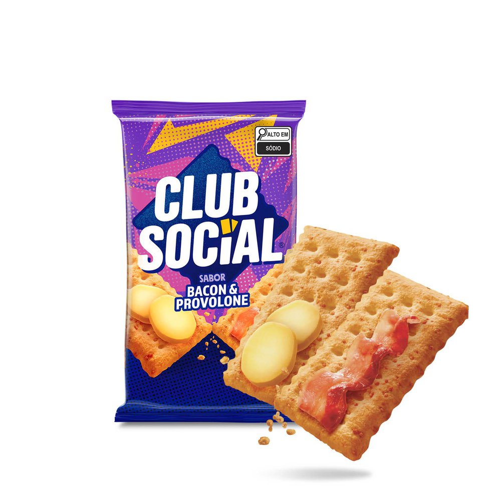 Biscoito Salgado CLUB SOCIAL bacon & provolone 141g