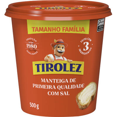 Manteiga Tirolez Com sal 500g