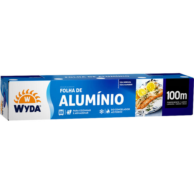 Folha de Alumínio Wyda 30cm x 100m Rolo