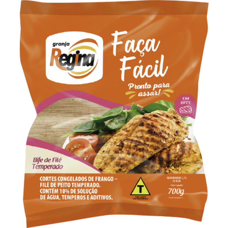 Filé de Frango em Bifes Regina Cong Temperado 700g