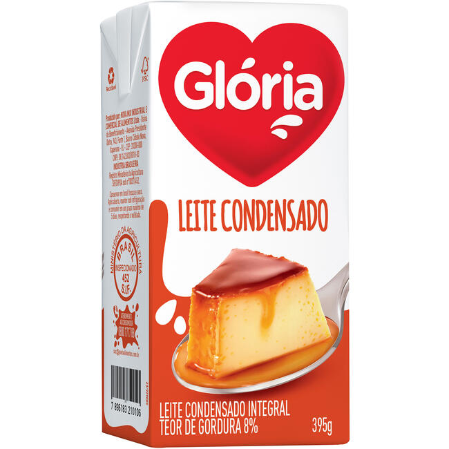 Leite Condensado Glória Semidesnatado 395g