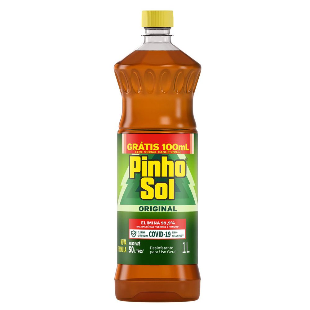Desinfetante Pinho Sol Original 1L Promo Grátis 100ml