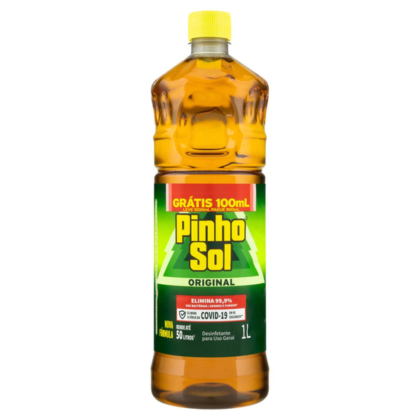 Desinfetante Pinho Sol Original 1L Promo Grátis 100ml