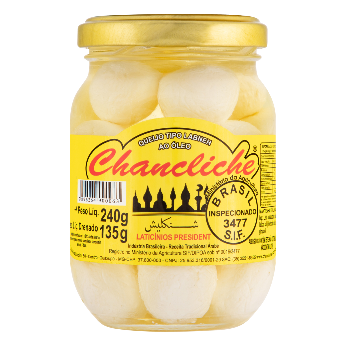 Queijo Labneh ao Óleo Chancliche President 135g