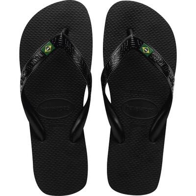 Sandália Brasil Havaianas 37/38 Light Preta Par