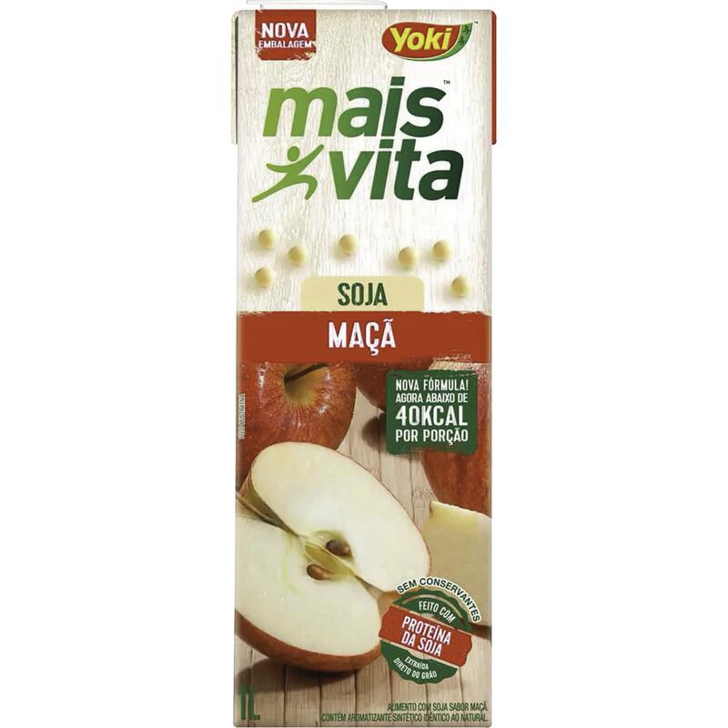 Alimento Mais Vita Yoki À Base de Soja Maçã 1L