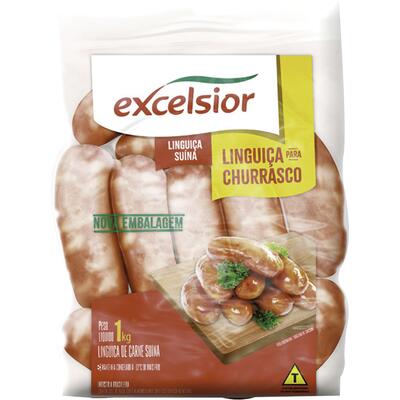 Linguiça Suína para Churrasco Excelsior Congelada 1kg