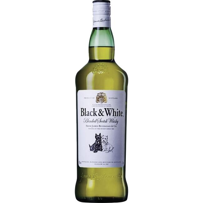 Whisky Escocês Blended BLACK&WHITE Garrafa 700ml