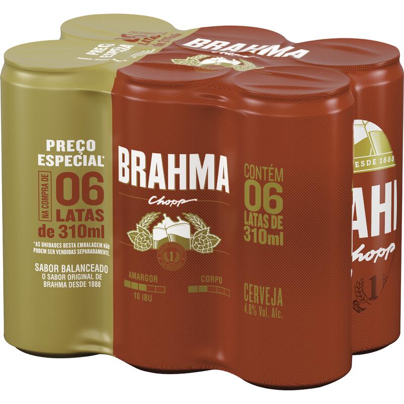Cerveja Brahma Chopp 6x310ml