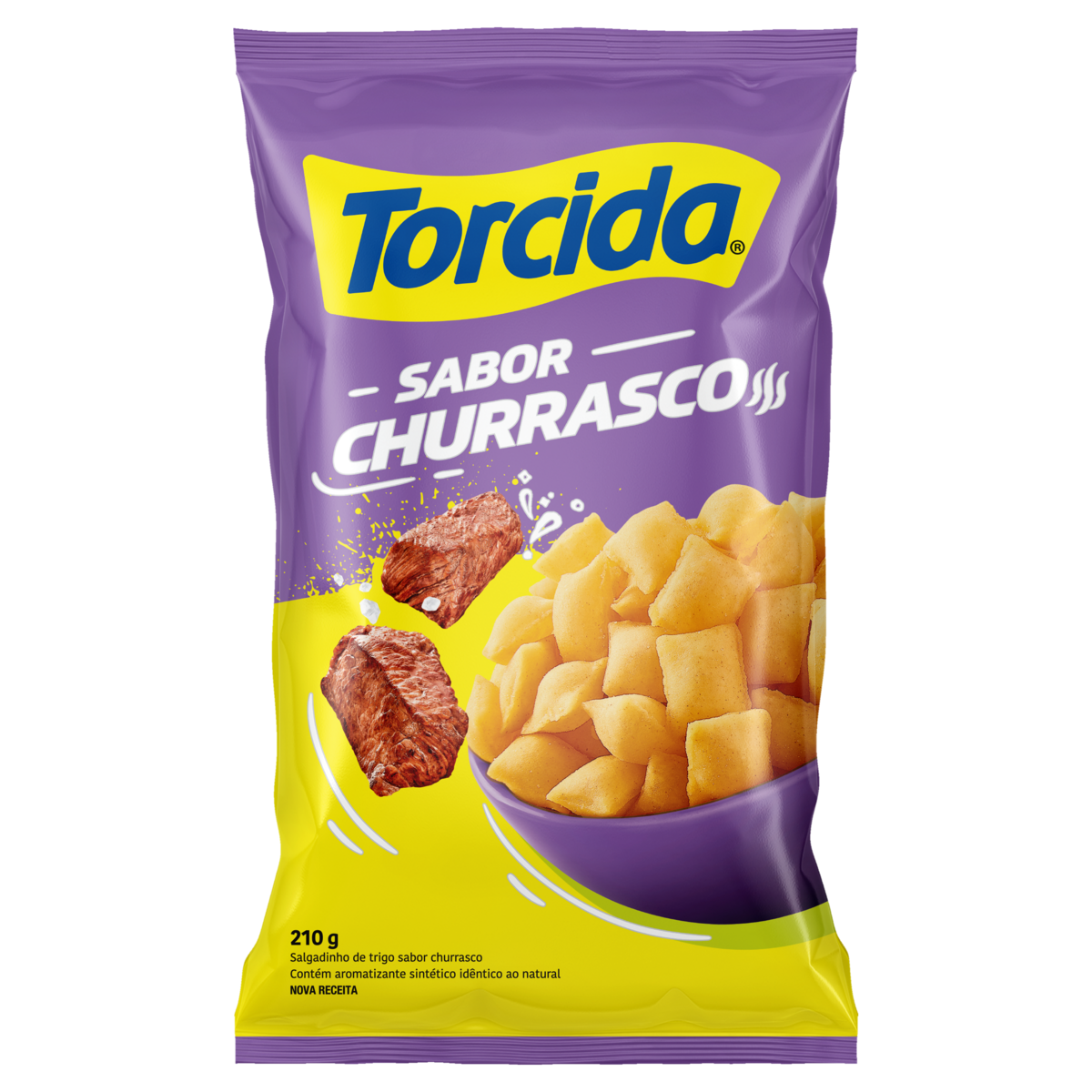 Salgadinho Churrasco Torcida 210g