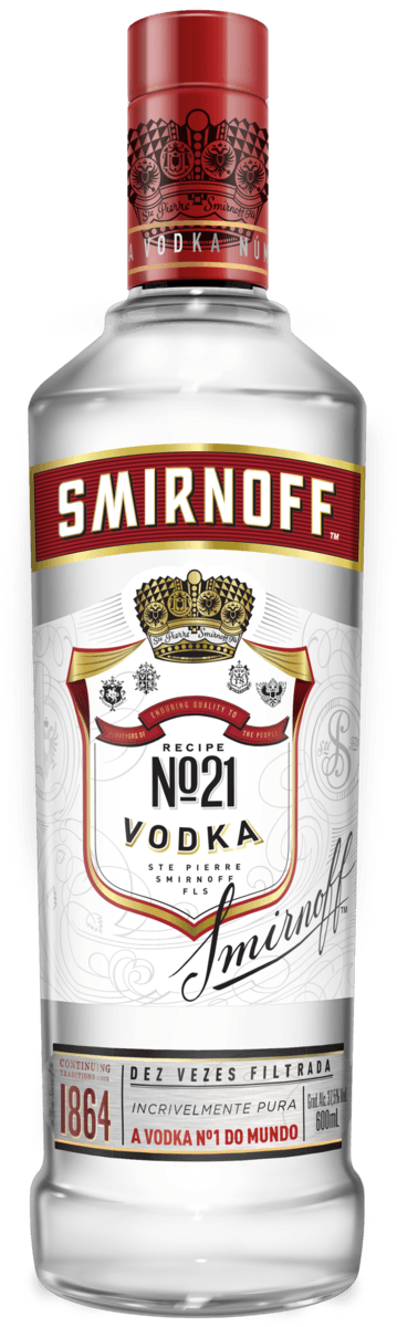 Vodka Destilada Smirnoff Garrafa 600ml