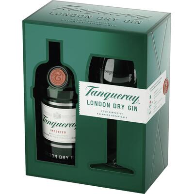 Kit Gin Tanqueray Com Taça 750ml