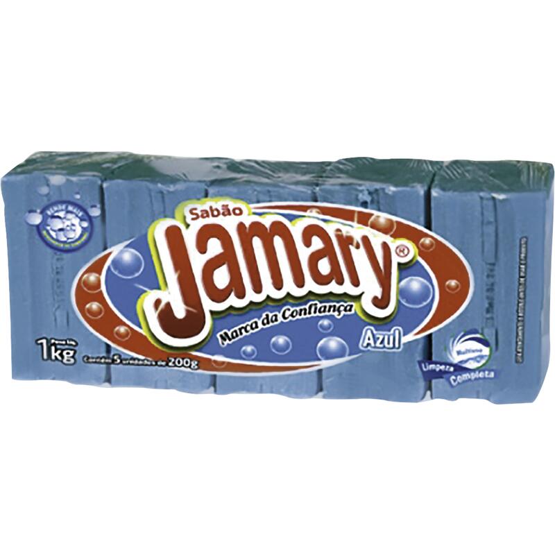Sabão em Pedaço Jamary Azul 5x200g