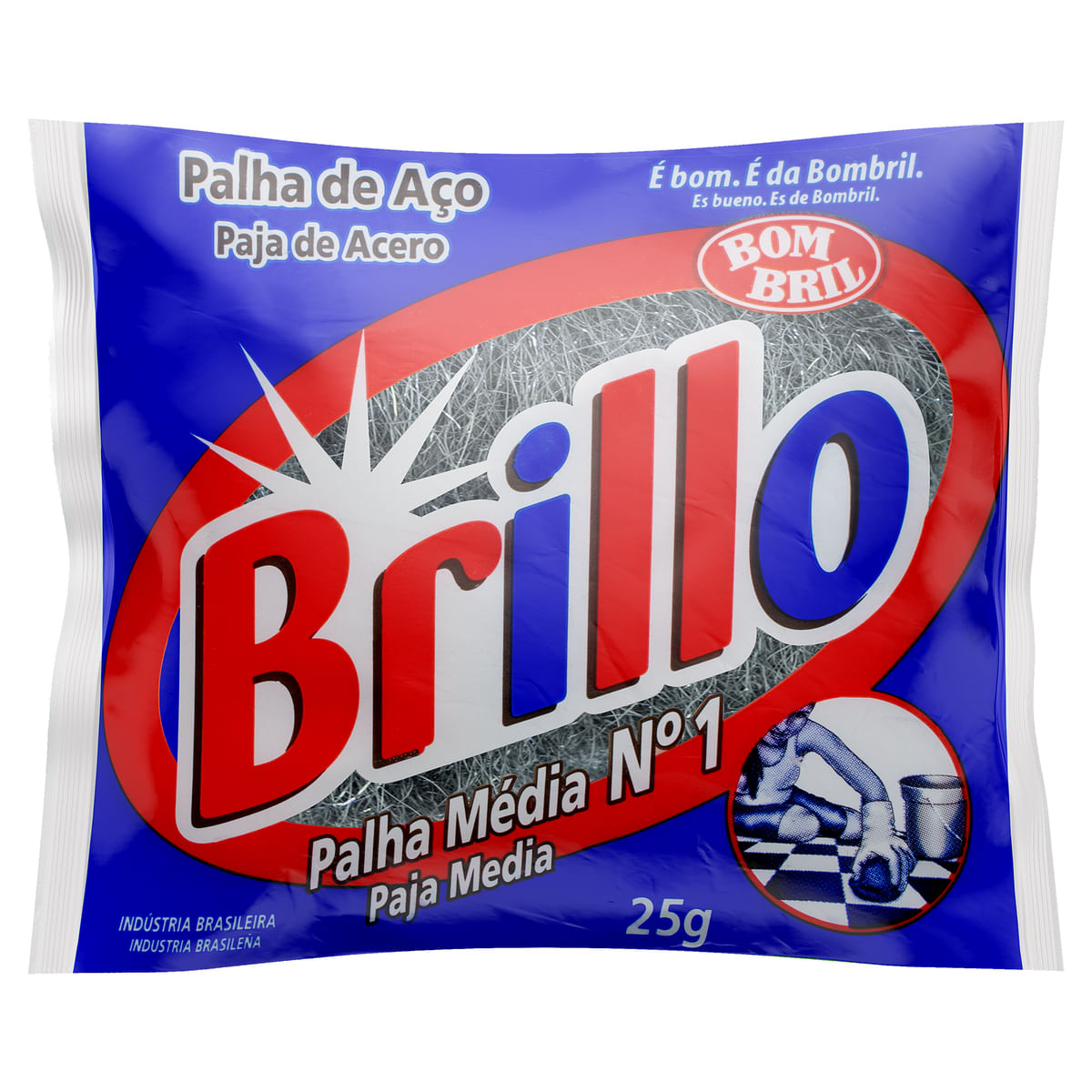 Esponja Aço Média nº 1 Brillo 25g