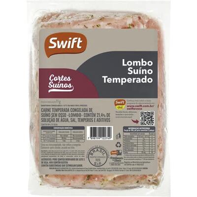 Carne Suína Lombo Temp Swift Cong Preço por quilo na peça