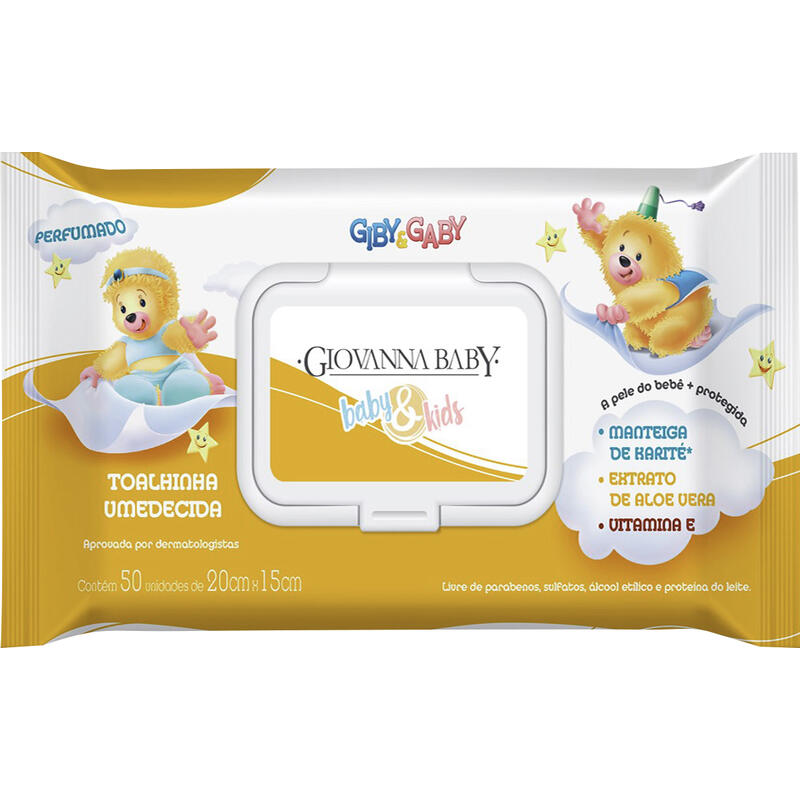 Lenço Umedecido Giovanna Baby 50 un