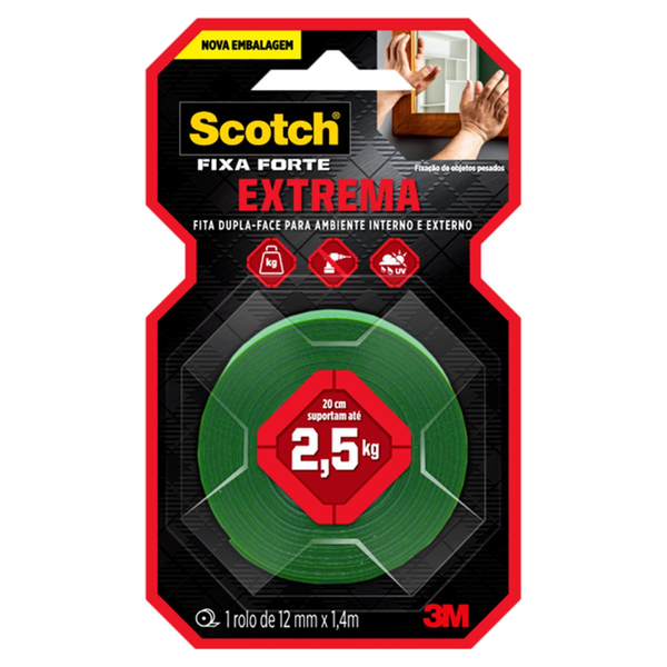 Fita Dupla Face Scotch Tam. 12mm x 1,4m - Extrema