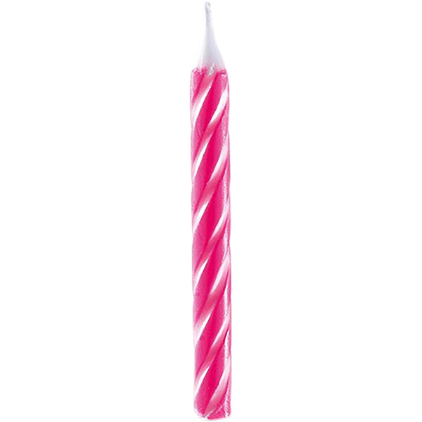 Vela Alegria&Festa Espiral - Rosa - Com 10 Velas