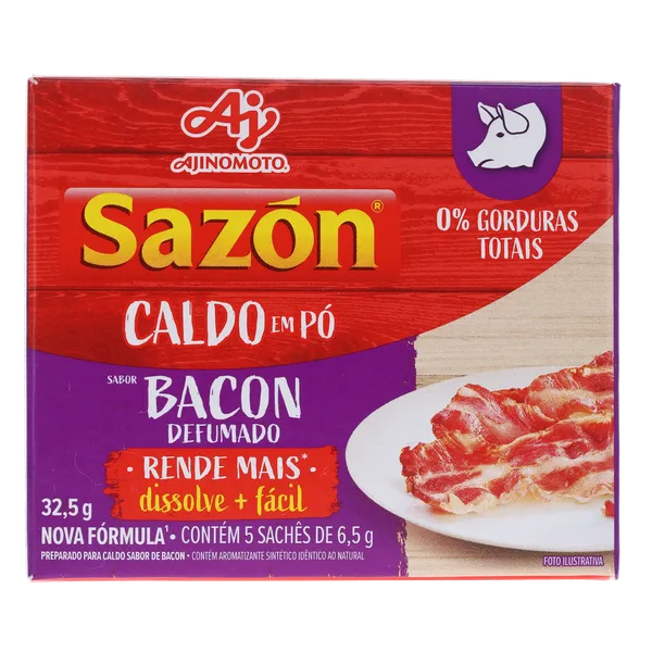 Caldo em Pó Sazón 32,5g - Bacon