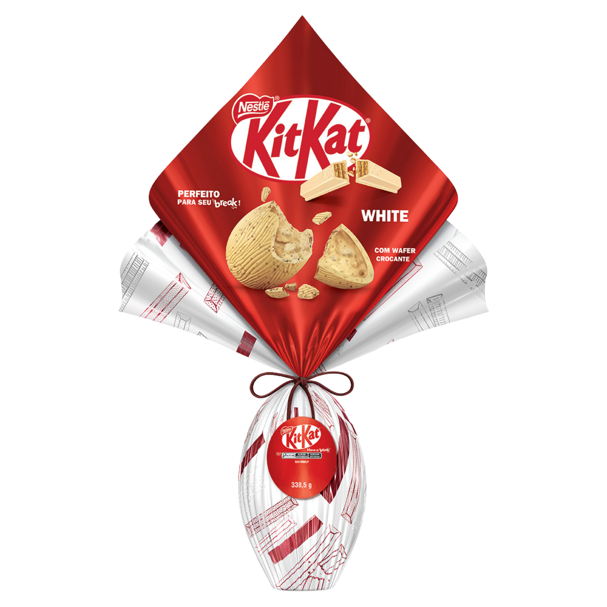Ovo de Páscoa Branco Kitkat Nestlé 338,5g