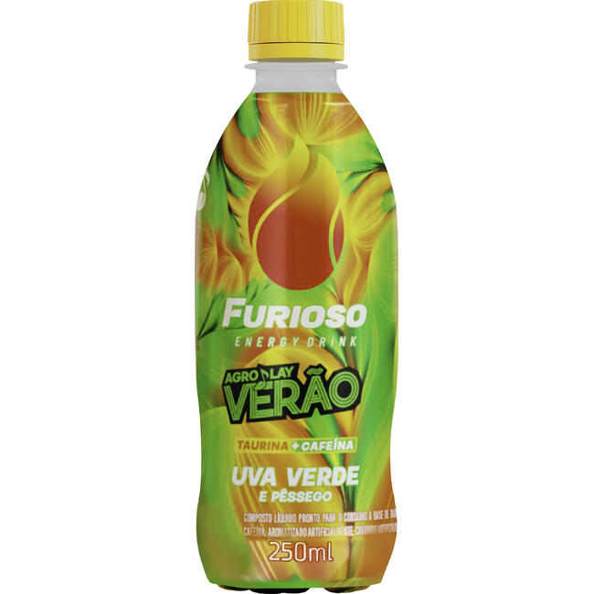 Energético Furioso Uva Verde e Pêssego 250ml