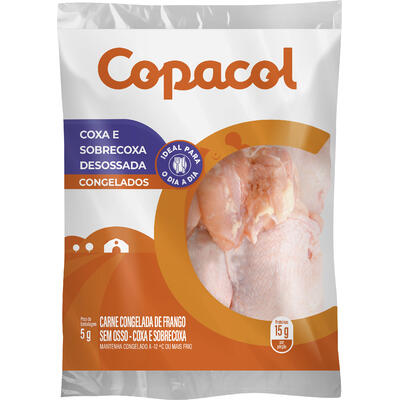 Coxa e Sobrecoxa Frango Copacol Cong Sem Osso Preço por quilo no pct