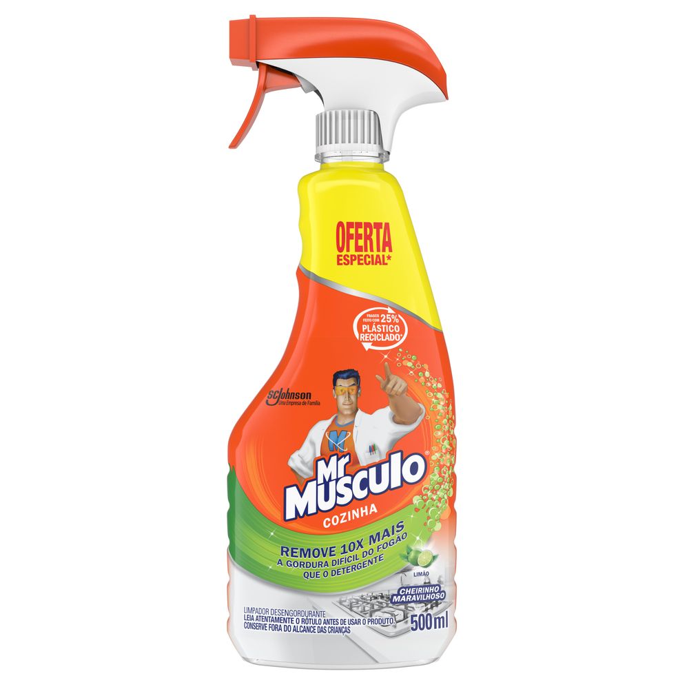 Limpador MR MÚSCULO Cozinha Limão 500ml Grátis 30%