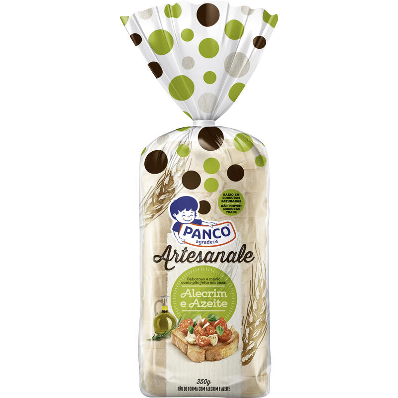 Pão de Forma Alecrim e Azeite Panco Artesanale Pacote 350g