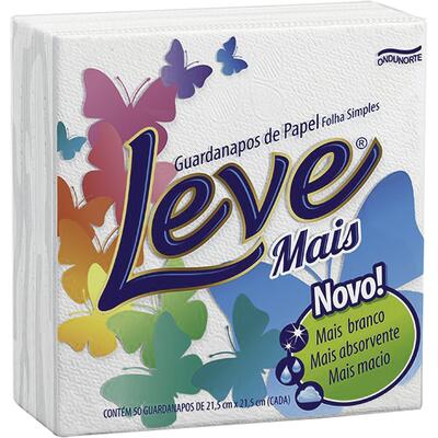 Guardanapo de Papel Leve 21,5x21,5cm 50 un