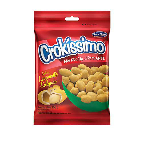 Amendoim Crocante Salgado Crokíssimo Pacote 150g