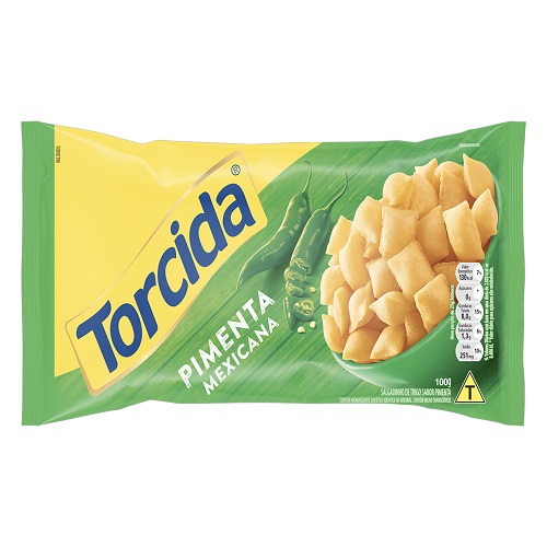 Salgadinho de Trigo Pimenta Mexicana Torcida Pacote 100g