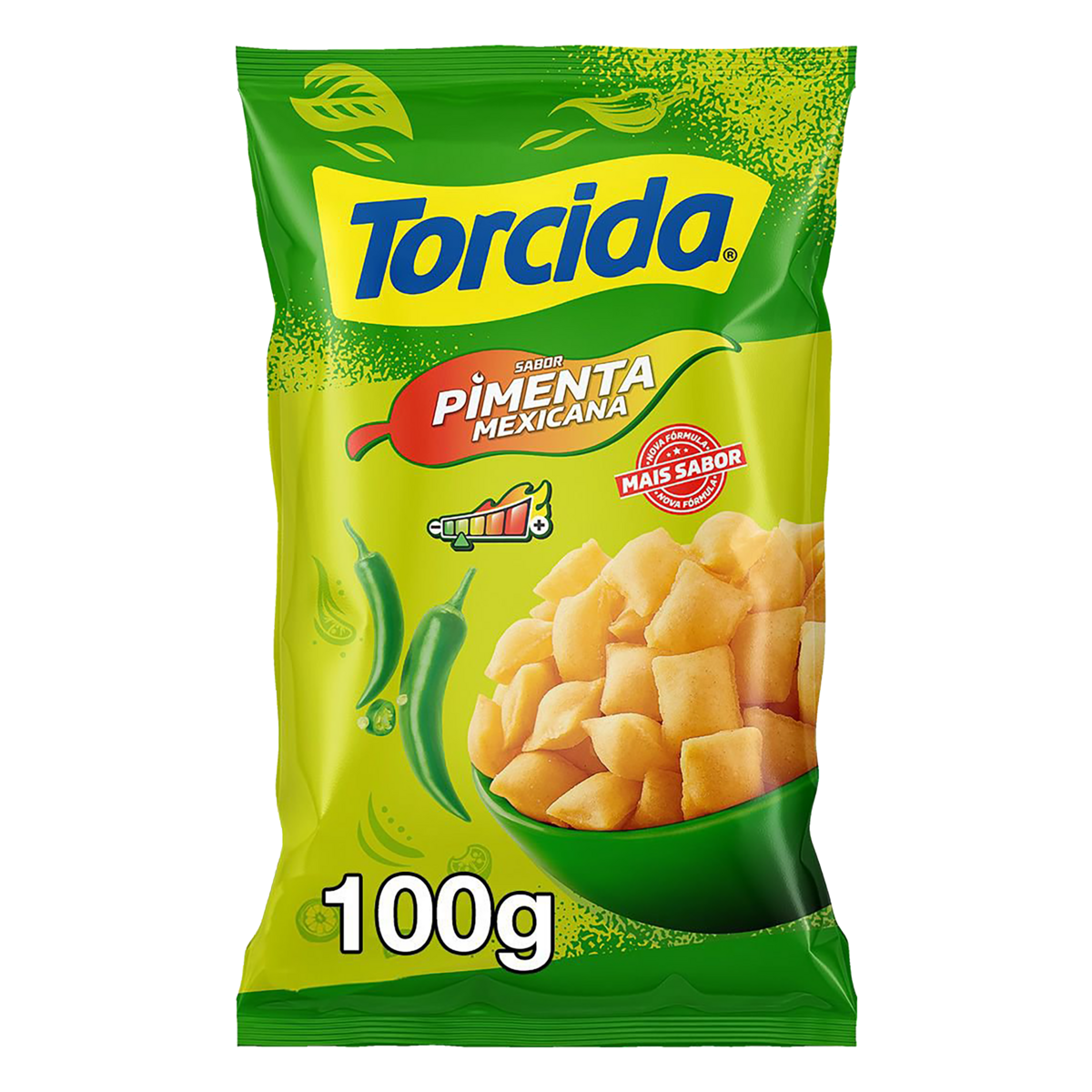 Salgadinho de Trigo Pimenta Mexicana Torcida Pacote 100g