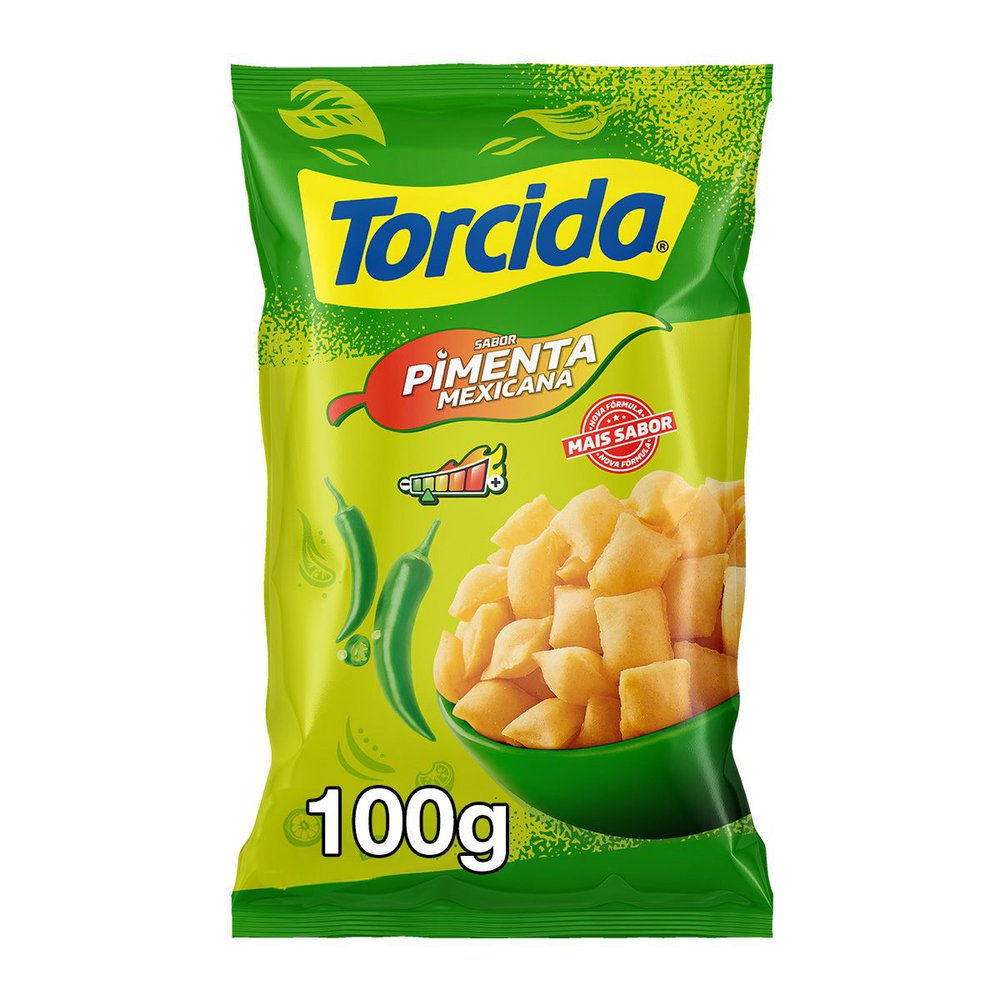 Salgadinho de Trigo Pimenta Mexicana Torcida Pacote 100g