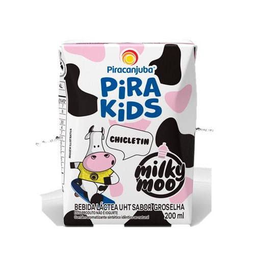 Bebida Láctea PIRAKIDS Chicletin Groselha 200ml