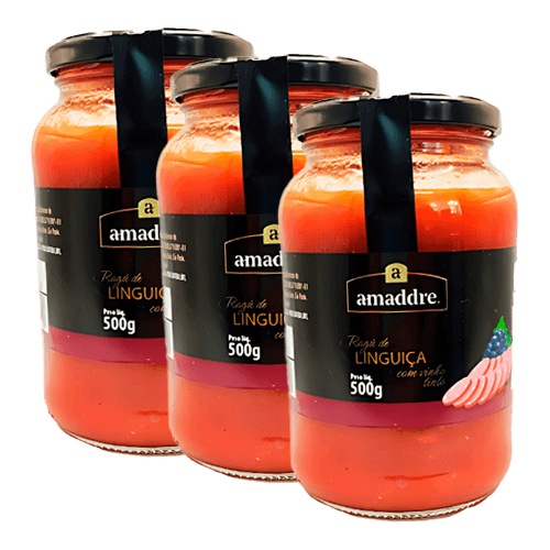 Kit 3x: Ragu De Linguiça Artesanal Amaddre 500g