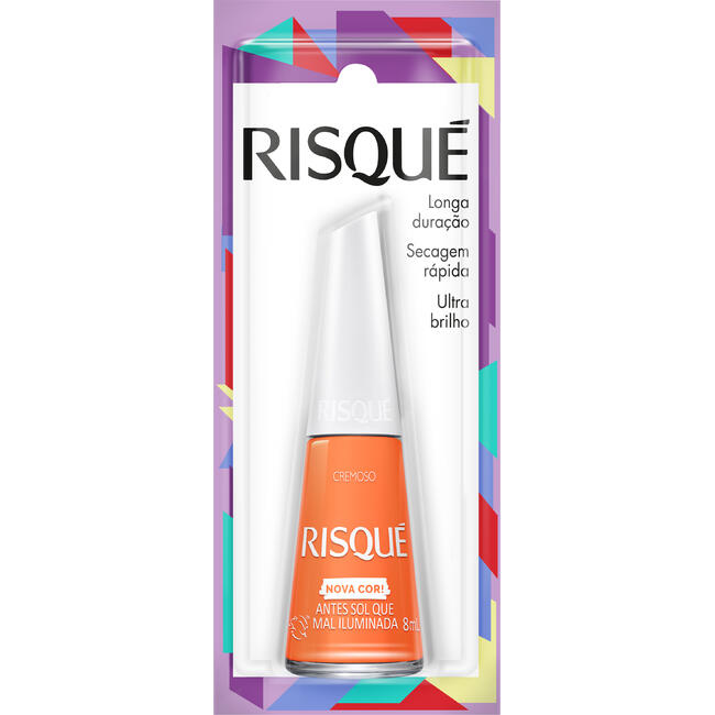 Esmalte Risqué Cremoso Ultrabrilho Antes Sol que Mal Iluminada 8ml