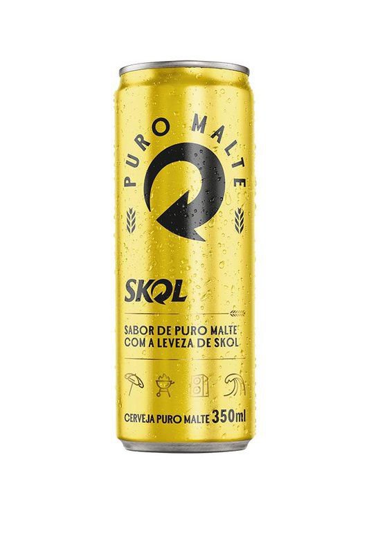 Cerveja SKOL Puro Malte Lata Sleek 350ml