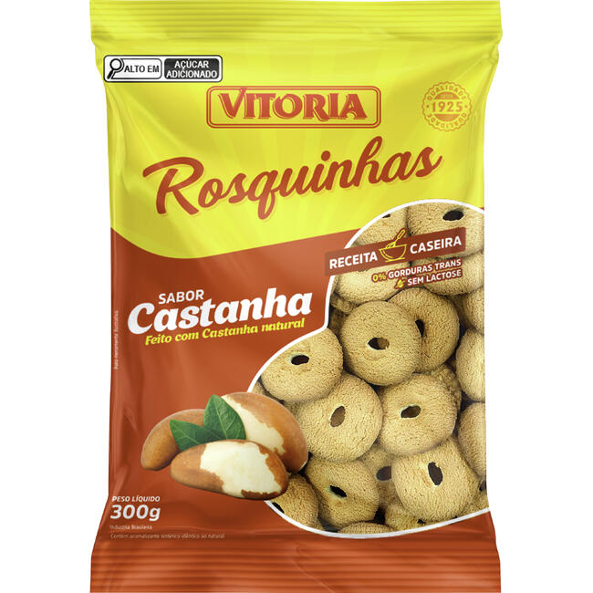 Biscoito Rosquinha Vitória Castanha 300g